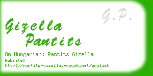 gizella pantits business card